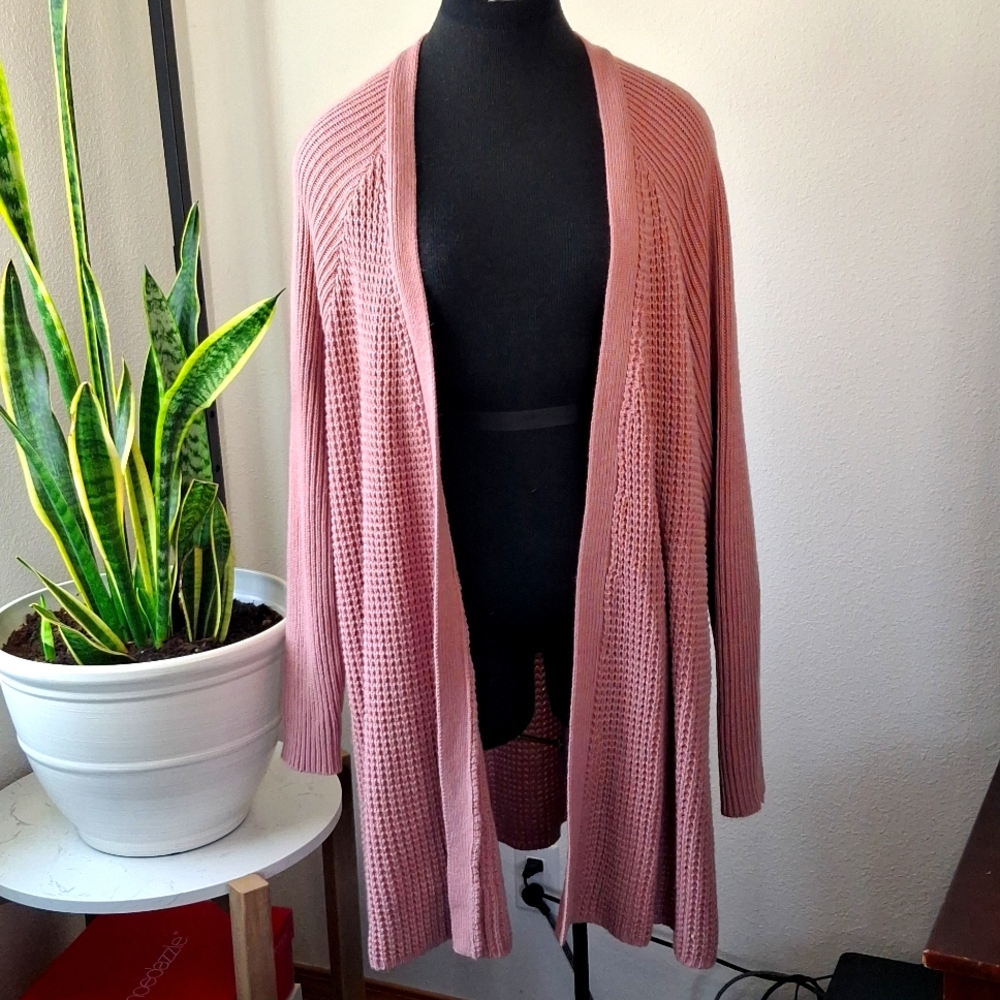 Ellos Women's Open Front Knit Cardigan size 1x